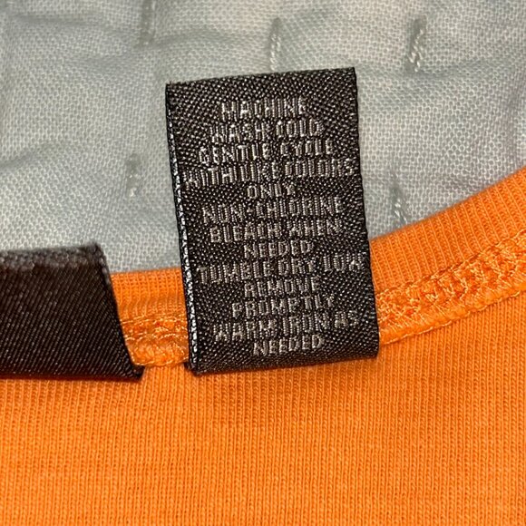 Chico's Additions V-Neck Sleeveless Tee Shirt size 3 or XL Orange - Picture 4 of 6